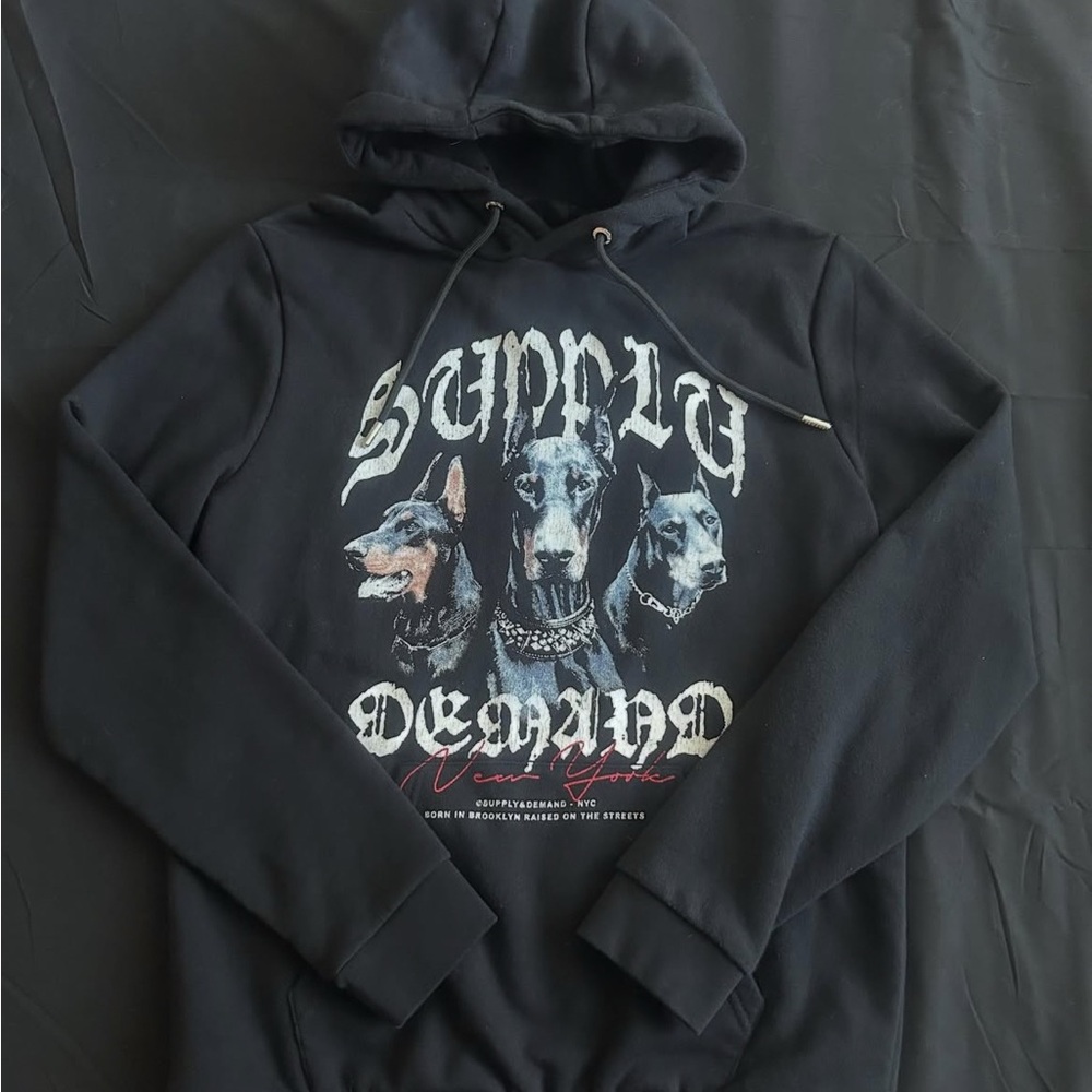 Black Doberman Sweatshirt with Hood